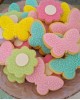 mini cookies butterfly and flower