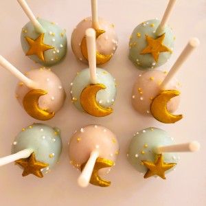 cake pop αστέρι-φεγγάρι