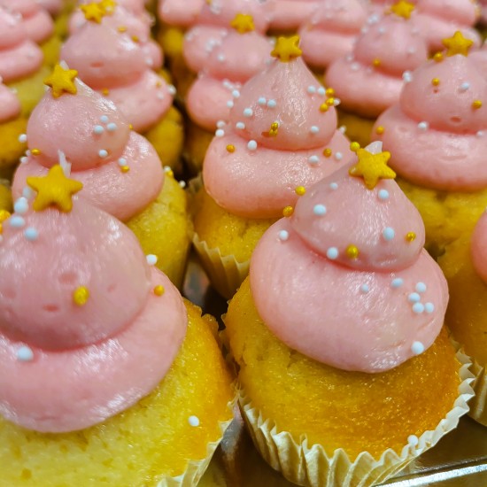 christmas tree mini cupcakes