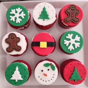 christmas cupcakes ζαχαρόπαστα