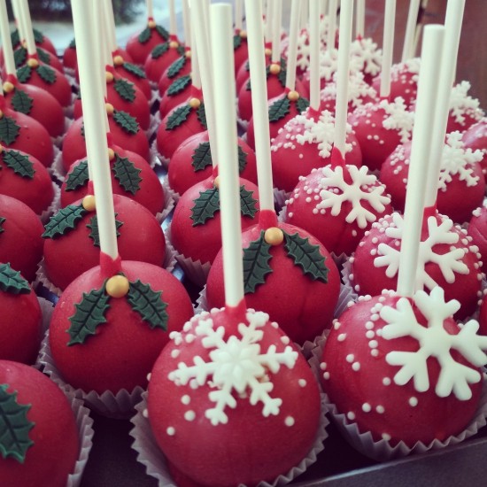 christmas cake pops