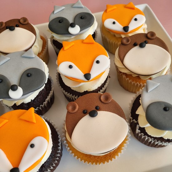 cupcakes forest animals