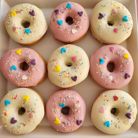 donuts with little hearts sprikles