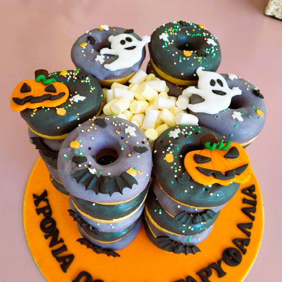 halloween donuts cake