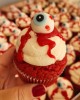 bloody eyeball cupcake