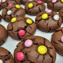 cookies chococate με smarties