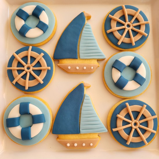 navy cookies