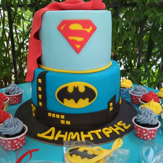 super heroes cake(διόροφη)