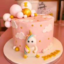 ballons unicorn cake