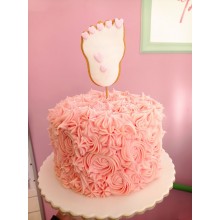 baby rosettes cake
