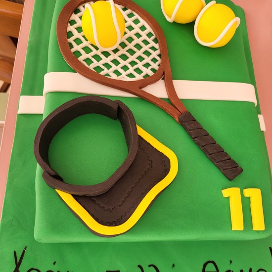 tennis court cake