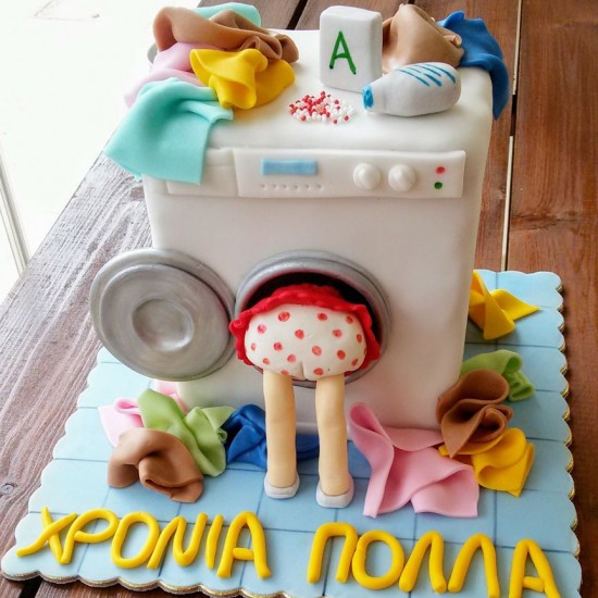 washing machine cake