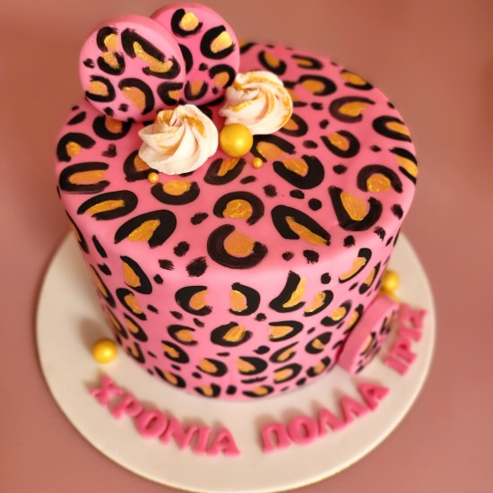 animal print cake