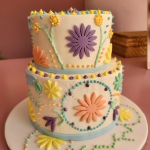 flowers cake (διόροφη)