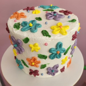 spring flowers cake