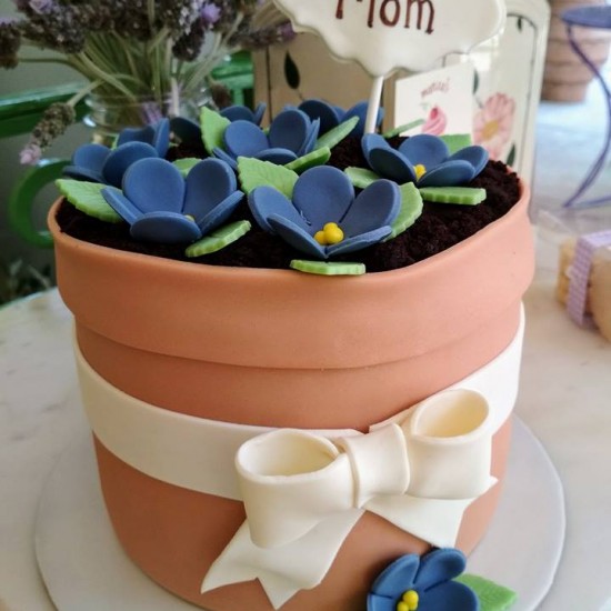 flower pot cake