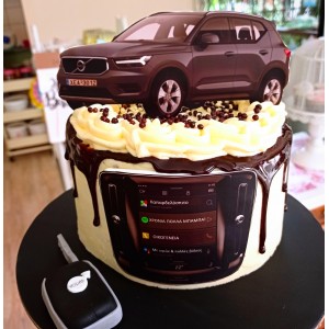 birthday cake with car