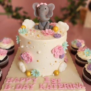 elephant girl cake