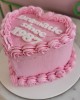 pink heart cake