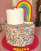 rainbow cake - 2 tier