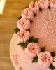 pink flowers cake