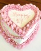 pink heart cake